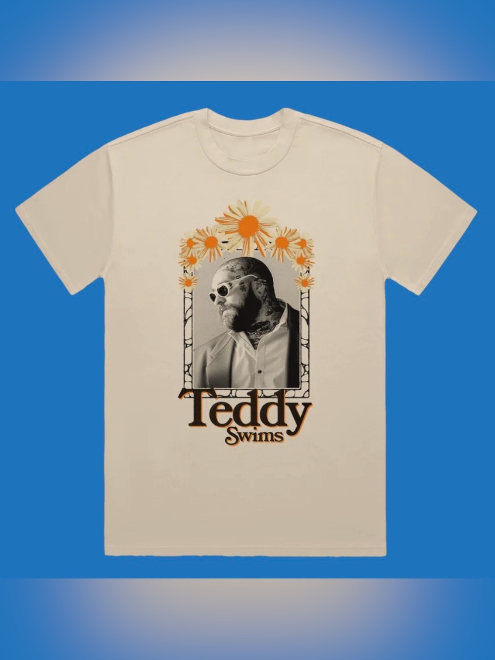Teddy Swims Cream Concert Tour 2025 Graphic Tee Daisy XL Unisex